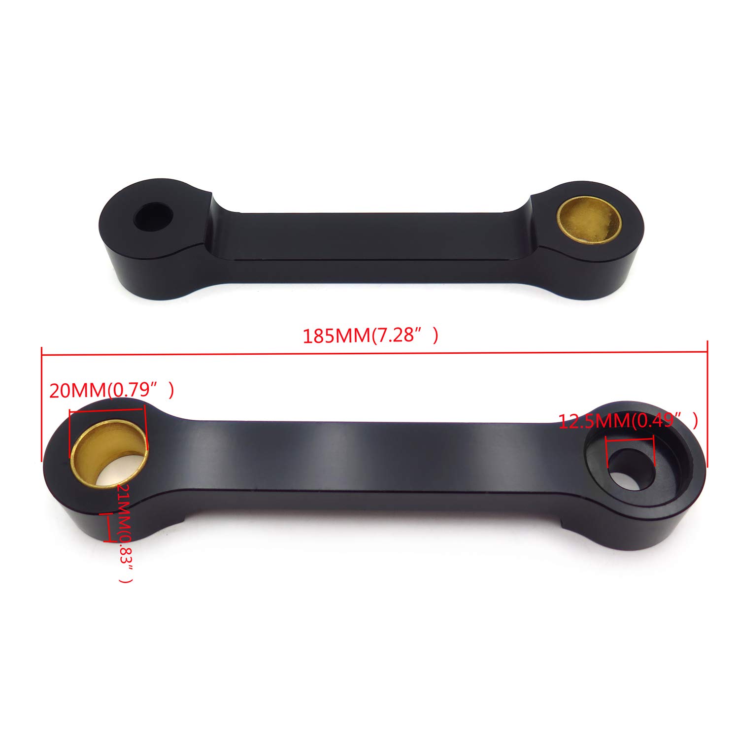 HTTMT- Aluminum Motorcycle Bike Black Lowering Links Compatible with 1986-2007 Kawasaki EX250 [P/N:MT003-BK] - Image 5
