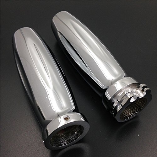 HTTMT- Billet Aluminum Motorcycle 1" 25mm Hand Grips Compatible with H-D FXDB Street Bob/Honda Shadow 1100 Spirit Sabre Aero ACE [P/N: TRHB113-1''-CD] - Image 5