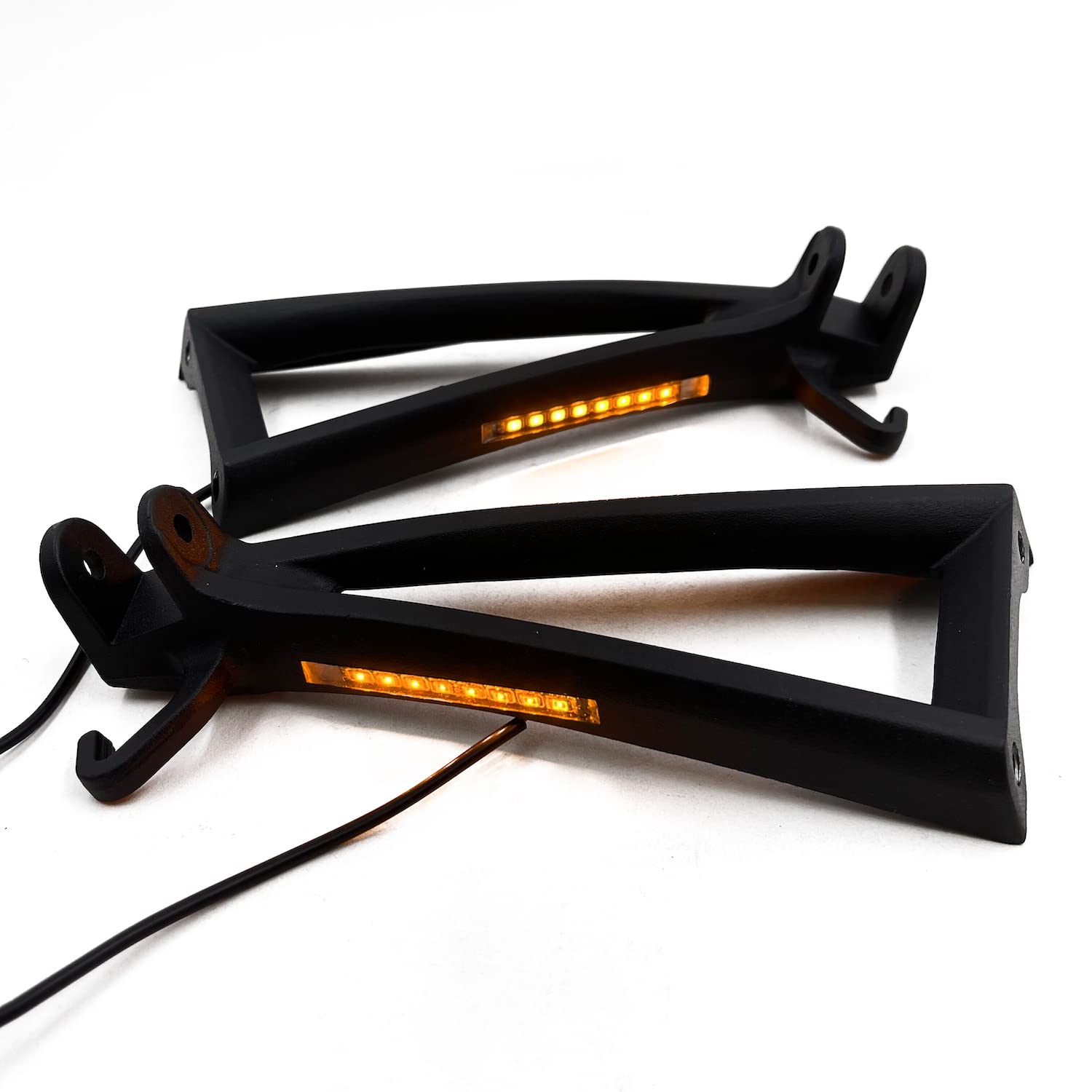 HTTMT- Black Rear Passenger Foot Peg w/LED Signal Bracket Compatible with 2006-2014 Yamaha YZF-R6 [P/N: MT390-021A-MBK] - Image 4