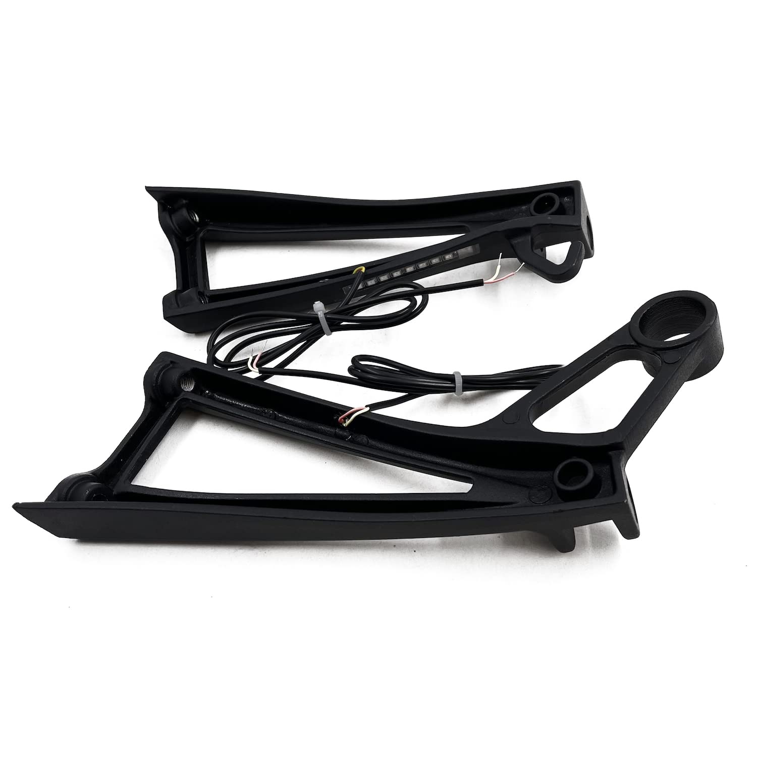 HTTMT- Black Rear Passenger Foot Pegs w/LED Signal Compatible with Yamaha R6 03-05/ R6S 06-10 [P/N: MT390-009A-MBK] - Image 4