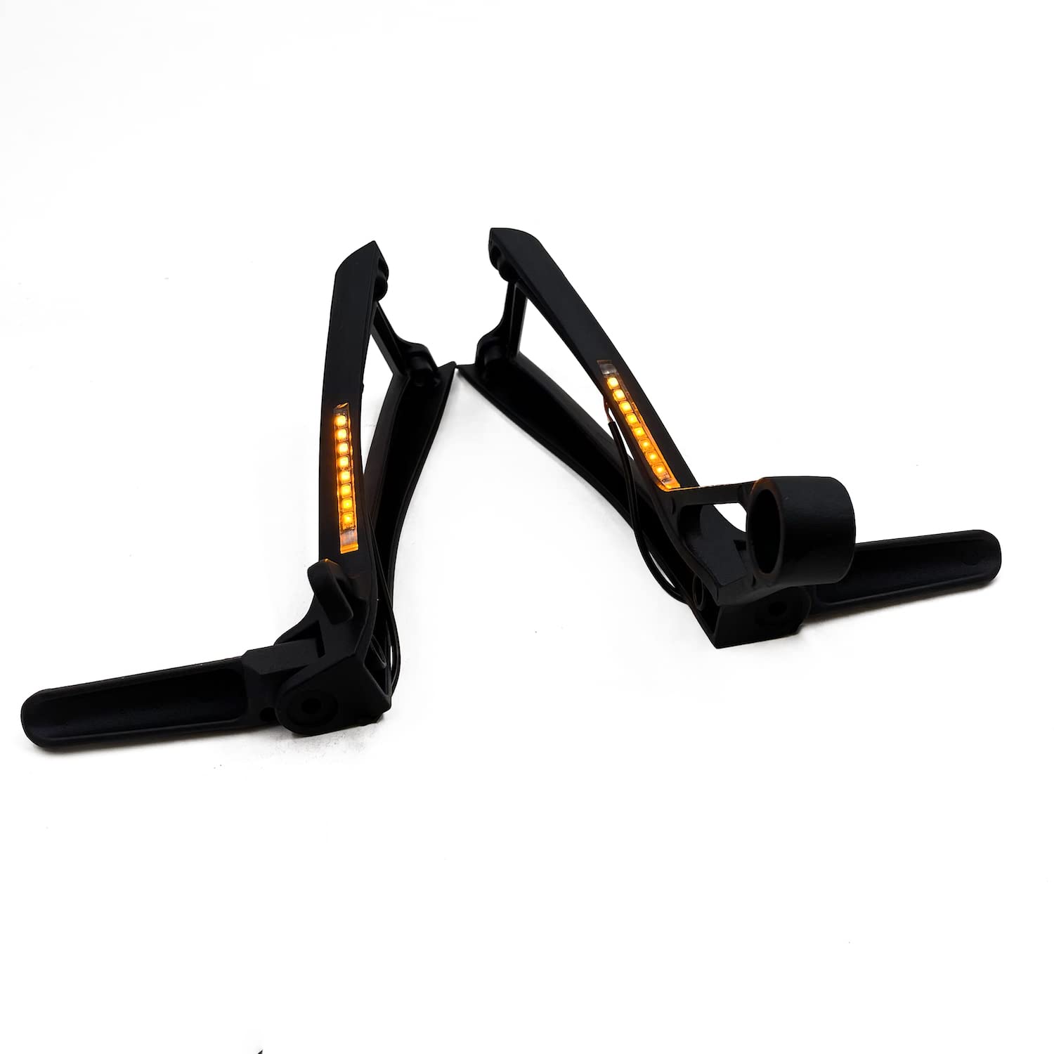 HTTMT- Black Rear Passenger Foot Pegs w/LED Signal Compatible with Yamaha R6 03-05/ R6S 06-10 [P/N: MT390-009A-MBK] - Image 5