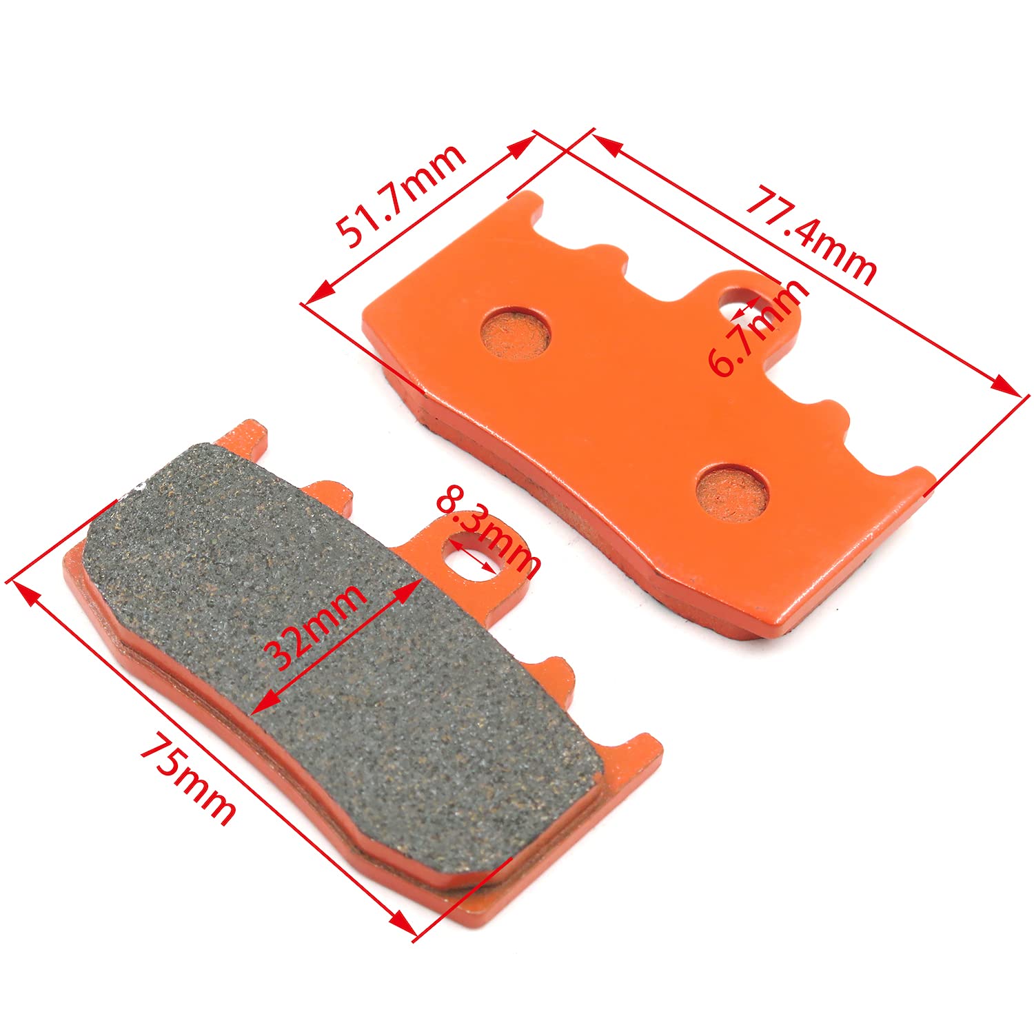 HTTMT Carbon Ceramic Brake Pads Compatible with BMW K 1200 GT R 1200 GS Adventure - Image 3