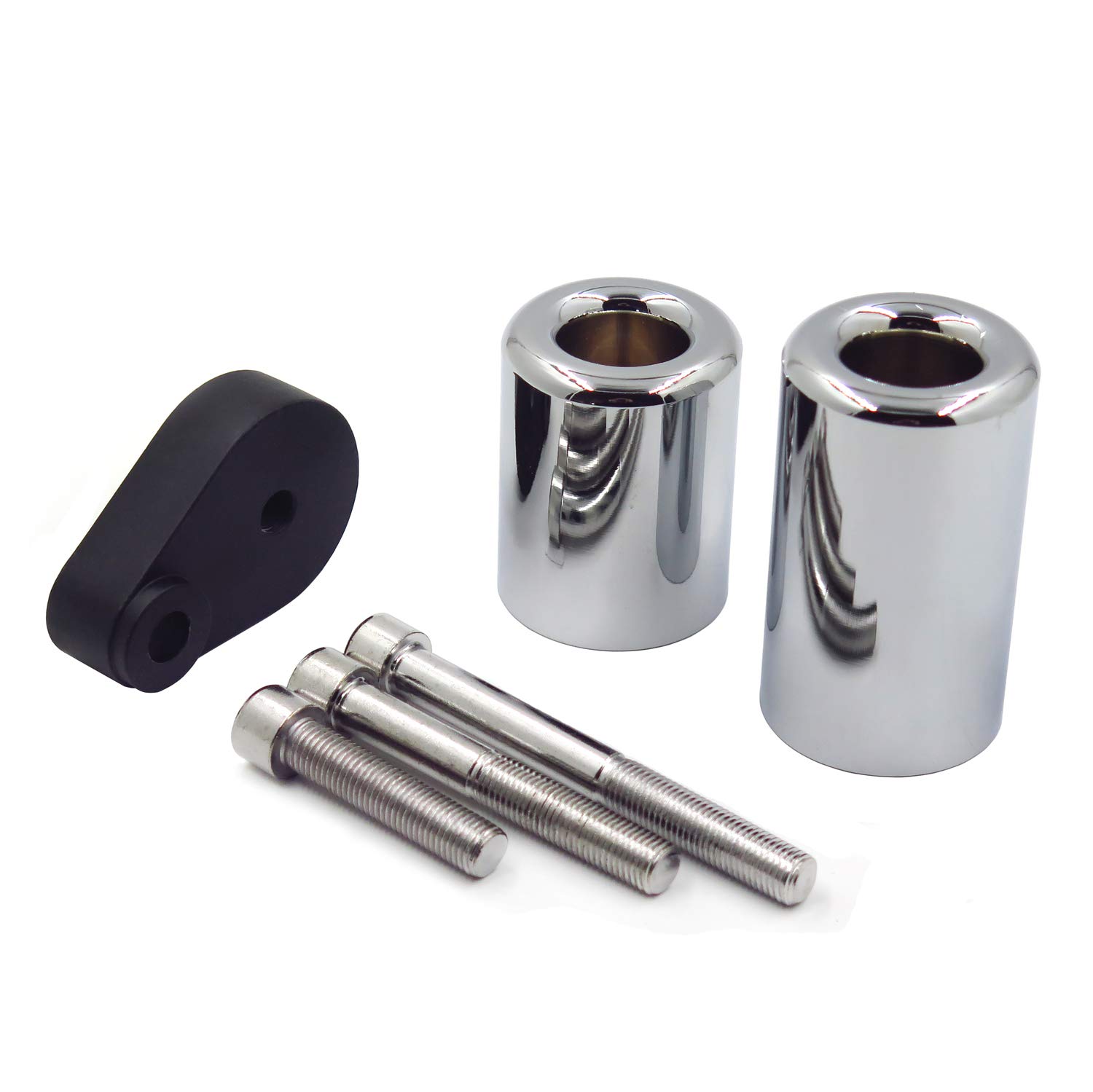 HTTMT- Chrome Frame Sliders Crash Protectors Compatible with 2007-2008 Kawasaki Ninja ZX6R ZX6 R [P/N:MT219-033A] - Image 3