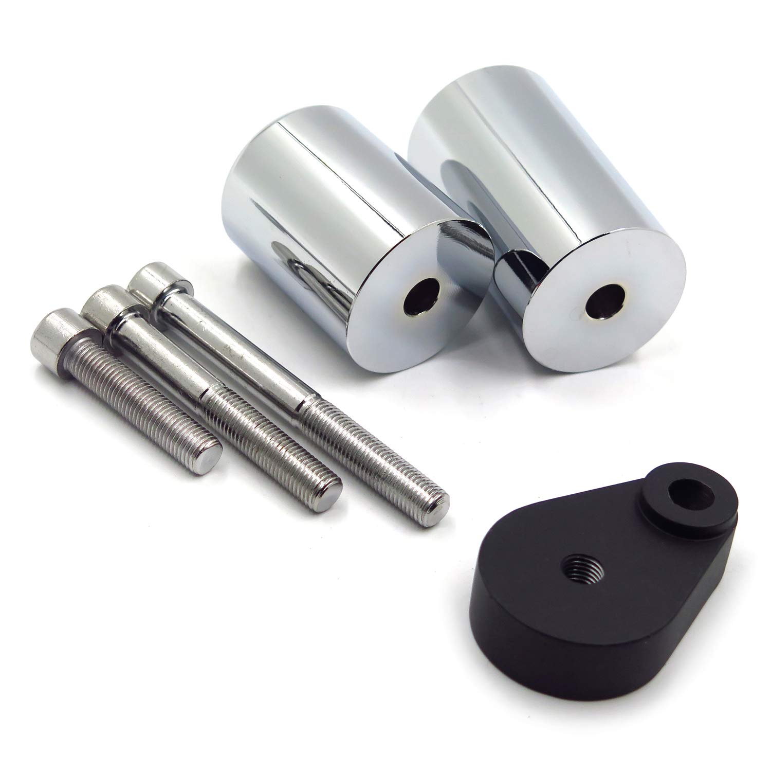 HTTMT- Chrome Frame Sliders Crash Protectors Compatible with 2007-2008 Kawasaki Ninja ZX6R ZX6 R [P/N:MT219-033A] - Image 4