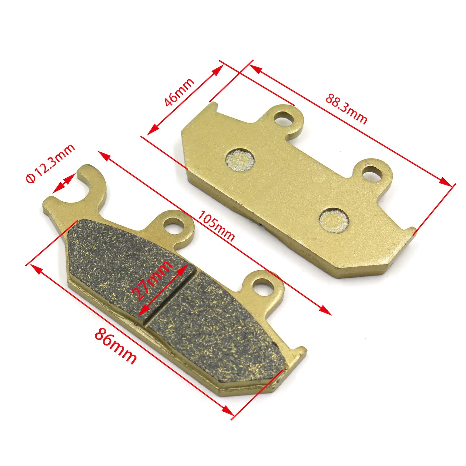 HTTMT Disc Brake Pad Set Compatible with CAN-AM FRONT(R.) - Image 3