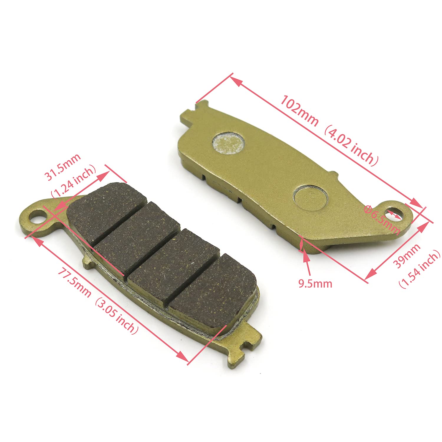 HTTMT Disc Brake Pad Set Compatible with Triumph Thunderbird Triumph Adventurer Legend TT - Image 3