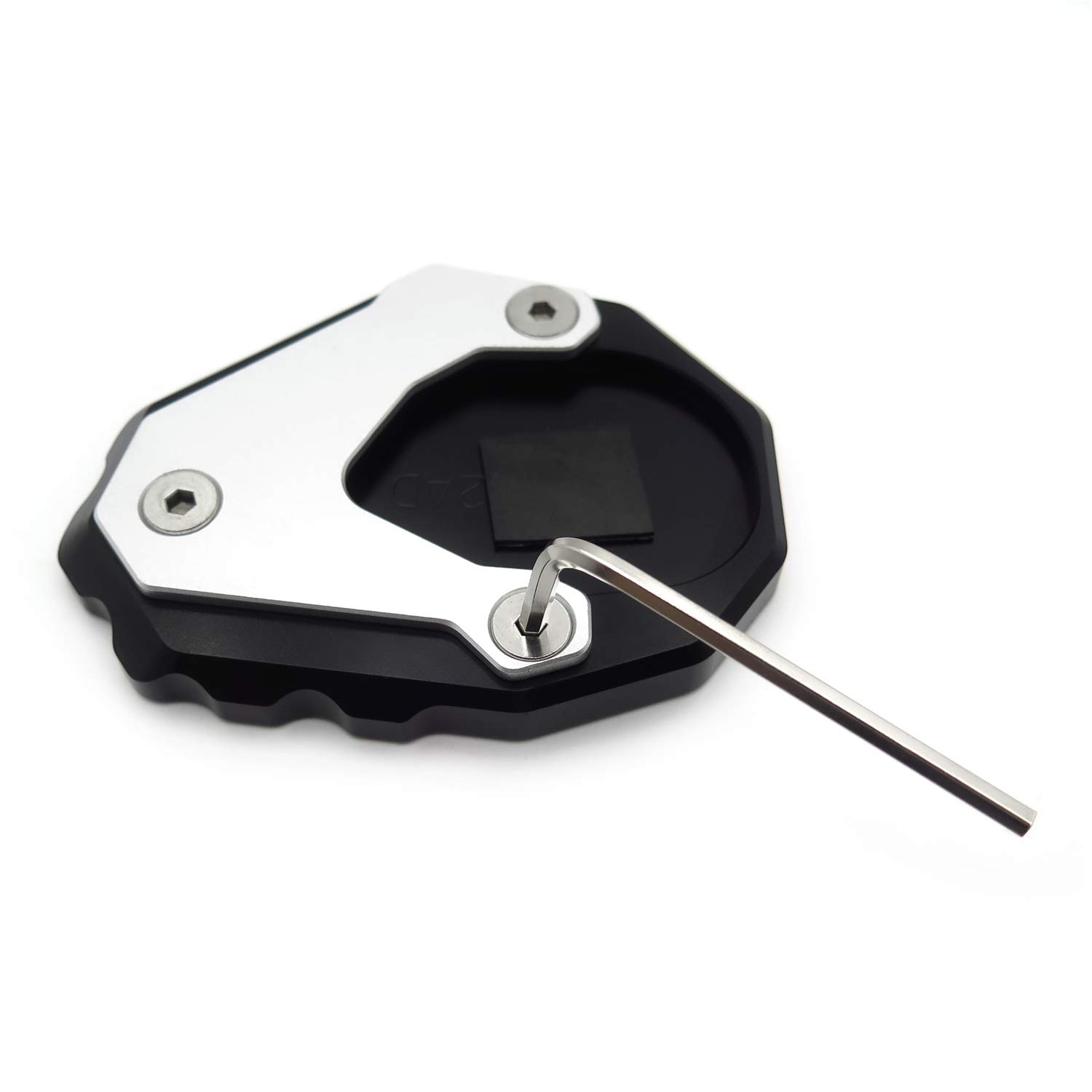 HTTMT- GZSP-JD-026- Black Kickstand Side Stand Enlarge Extension Oval Compatible With BMW R1200 GS ADV 2014-19 [See Fitment] - Image 3