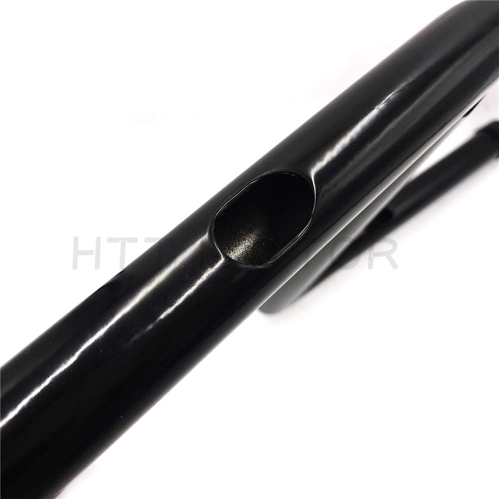 HTTMT HB08-BK Black Handlebar Made With High-strength 25mm 1 Inch Diameter Steel Tubing Compatible with Most Harley Models or Custom Applications - Drilled Compatible with Internal Wiring - Image 4