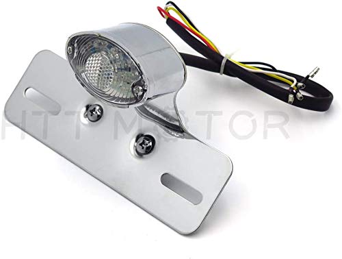 HTTMT- Motorcycle ATV LED Brake Tail Light License Plate Holder Mount Compatible with Most Off-Road Bike Yamha ducati Kawasaki Suzuki [P/N: MT386] - Image 3