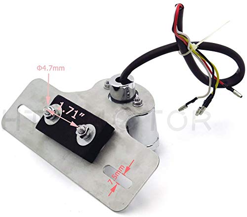 HTTMT- Motorcycle ATV LED Brake Tail Light License Plate Holder Mount Compatible with Most Off-Road Bike Yamha ducati Kawasaki Suzuki [P/N: MT386] - Image 4