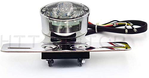 HTTMT- Motorcycle ATV LED Brake Tail Light License Plate Holder Mount Compatible with Most Off-Road Bike Yamha ducati Kawasaki Suzuki [P/N: MT386] - Image 5