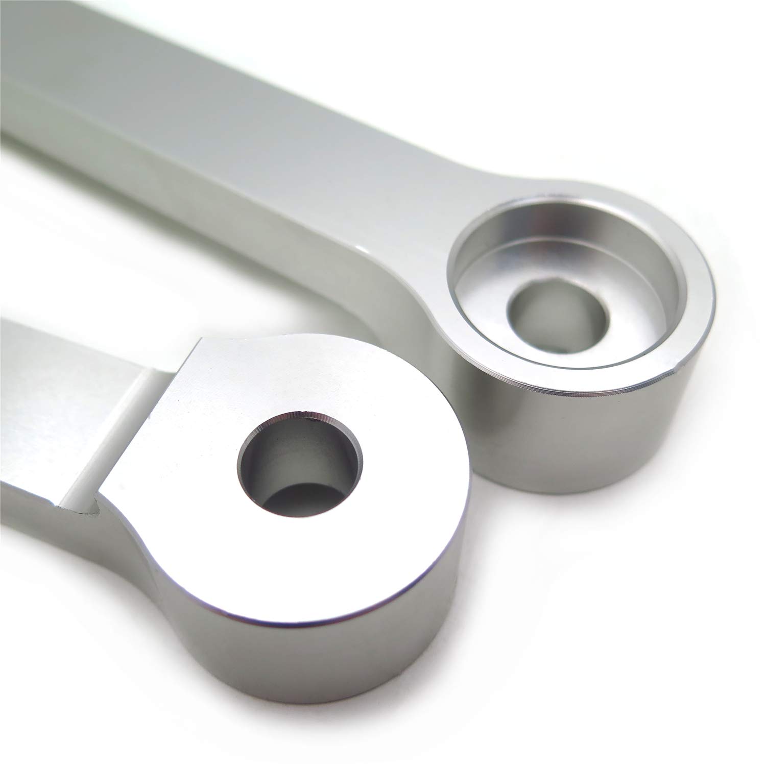 HTTMT- Motorcycle Bike Silver Billet Lowering Link Compatible with 1986-2007 Kawasaki EX250 [P/N:MT003-SR] - Image 3