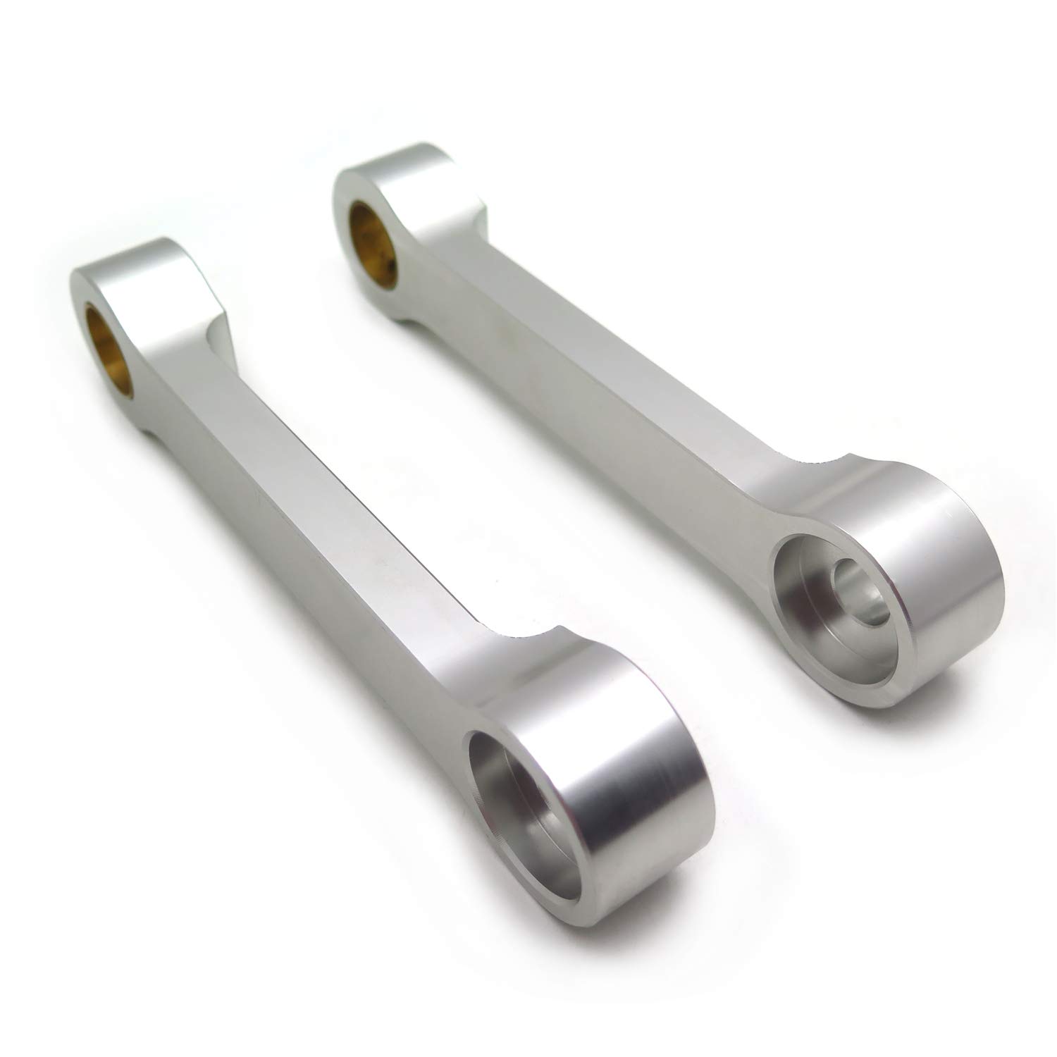 HTTMT- Motorcycle Bike Silver Billet Lowering Link Compatible with 1986-2007 Kawasaki EX250 [P/N:MT003-SR] - Image 7