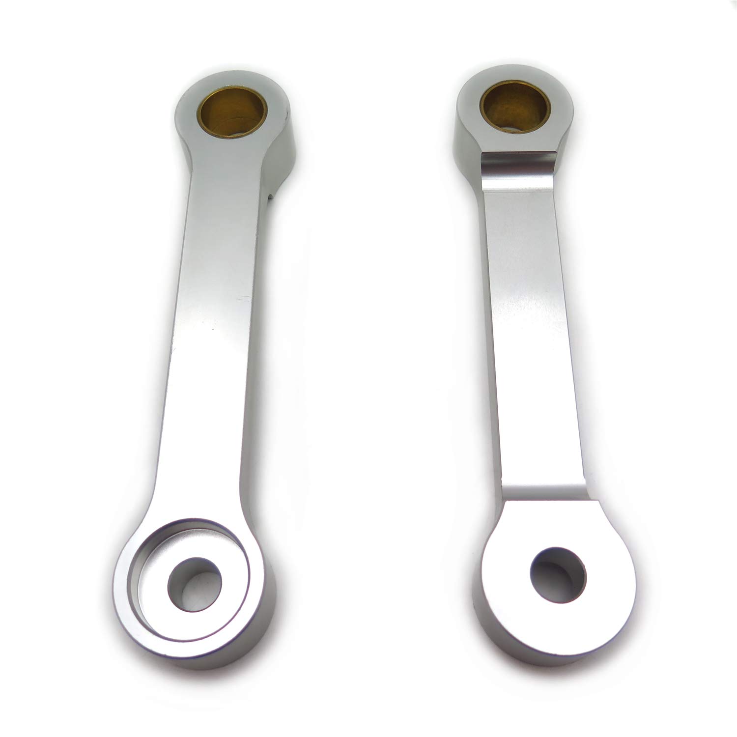 HTTMT- Motorcycle Bike Silver Billet Lowering Link Compatible with 1986-2007 Kawasaki EX250 [P/N:MT003-SR] - Image 8