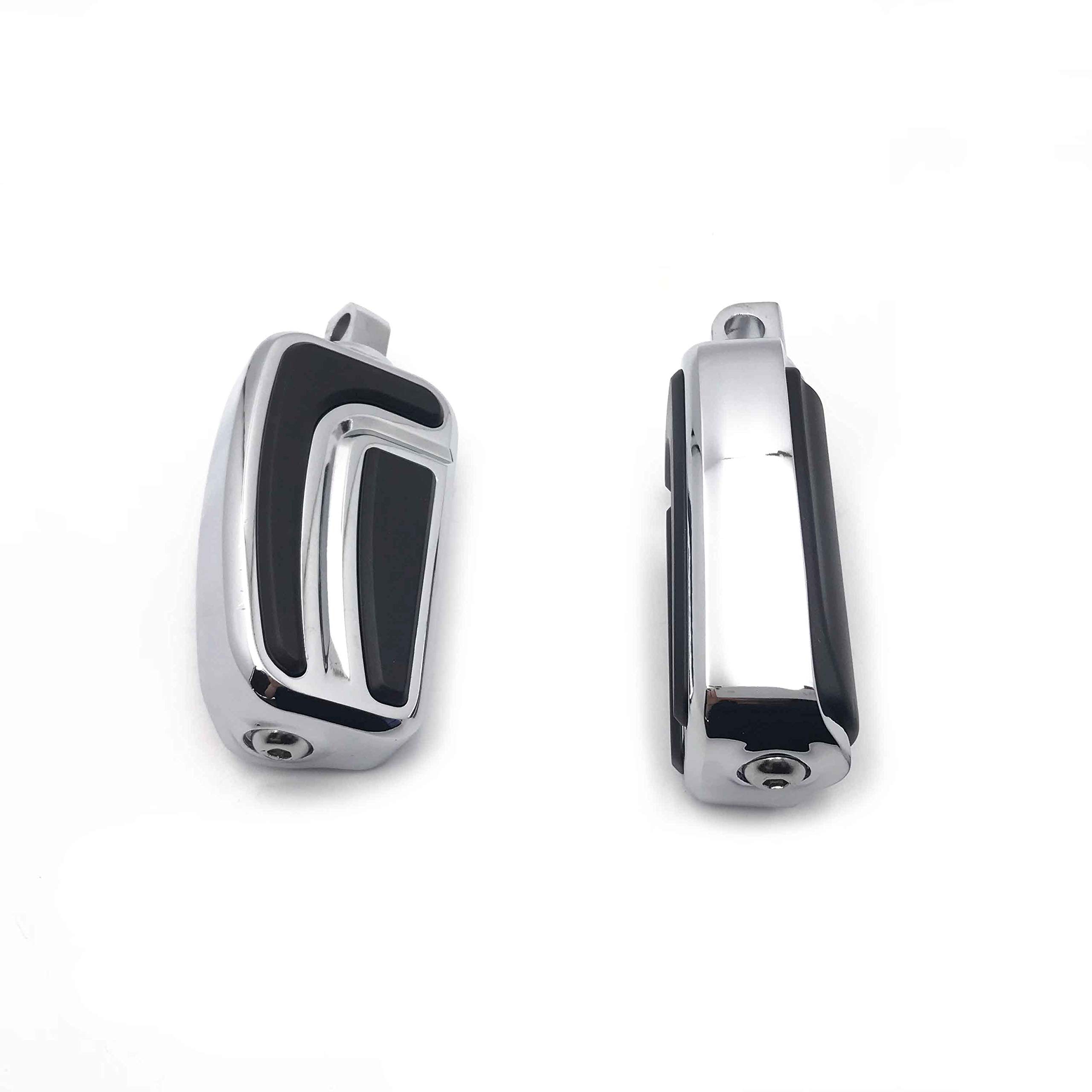 HTTMT MT216-089- Chrome AirFlow Arrow Foot Rest Foot Pegs Compatible with 1984 and up Harley Davidson XLX XLX Tour Glide Dyna Daytona FXDB Electra Glide Standard FLHT Night Train VRSCA - Image 5