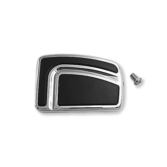 HTTMT MT216-090- Chrome Large Airflow Groove Brake Pedal Pad Compatible with Harley Davidson 12-later FLD 86-later FL Softail 80-later Touring 08-later Trike Ultra Road Glide Electra - Image 3