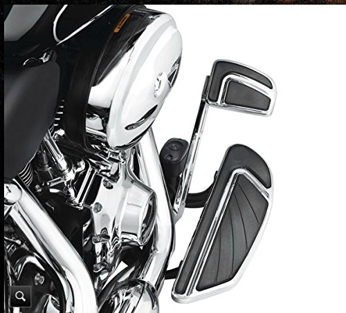 HTTMT MT216-090- Chrome Large Airflow Groove Brake Pedal Pad Compatible with Harley Davidson 12-later FLD 86-later FL Softail 80-later Touring 08-later Trike Ultra Road Glide Electra - Image 4