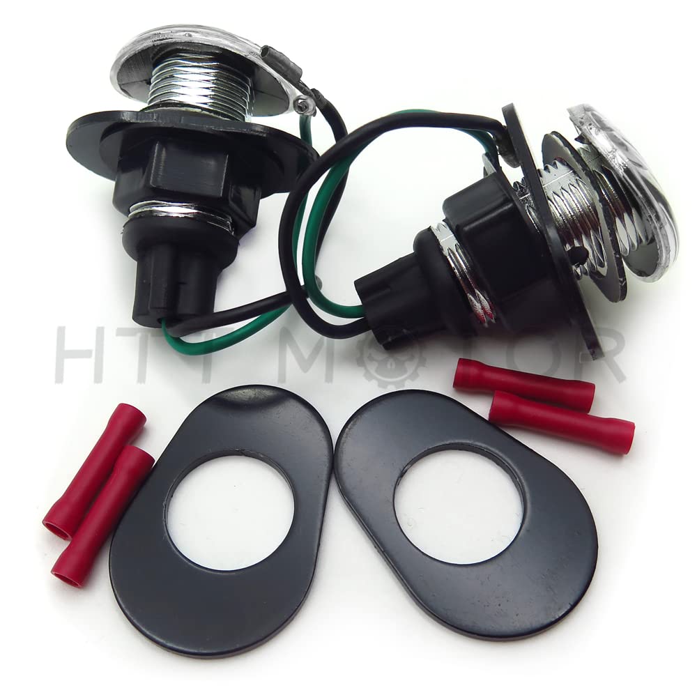 HTTMT MT224-002- Clear Flush Mount Led Turn Signals Light Compatible with Kawasak Zzr600 Zzr 600 2005 2006 - Image 6