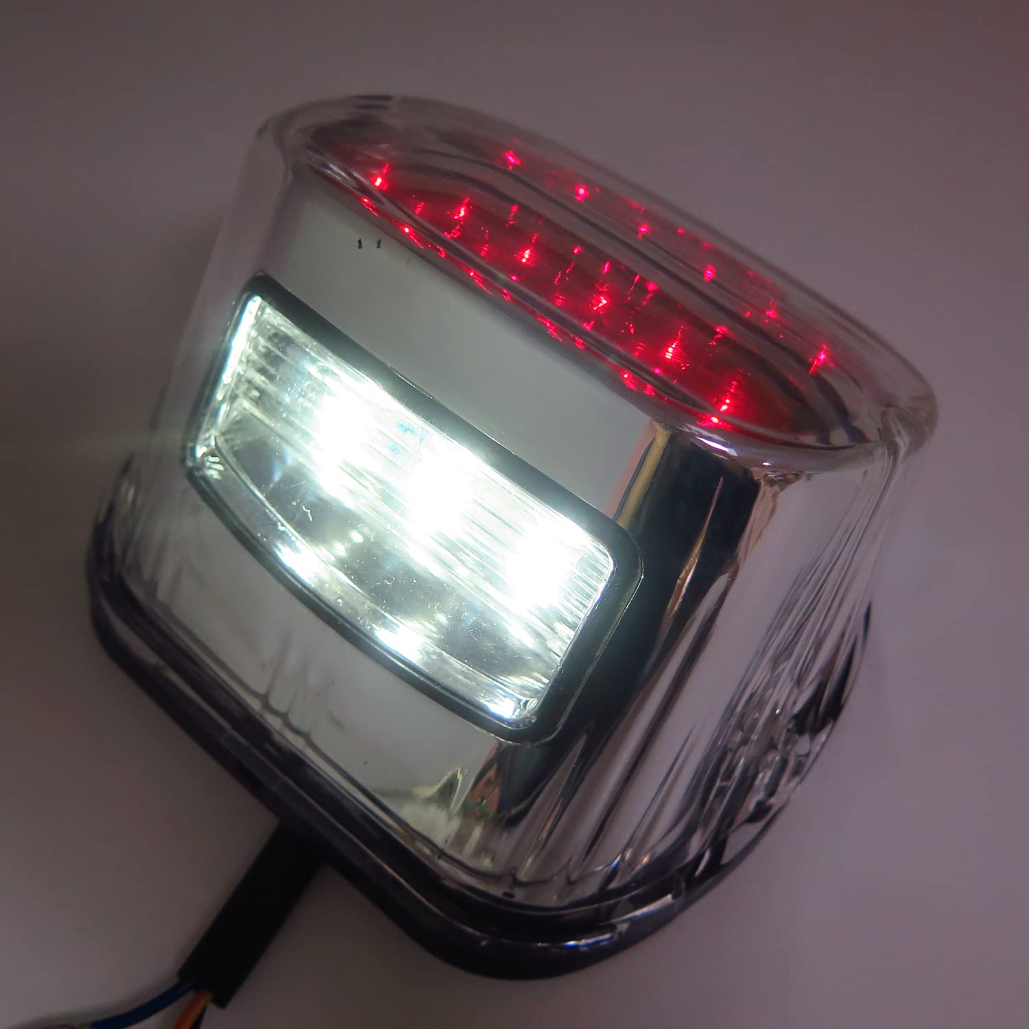 HTTMT MT355-SL-C-C Tail Brake Light Compatible with Harley Davidson FLT FLST FXST Dyna Sportster 1999-Later Clear Lens - Image 3