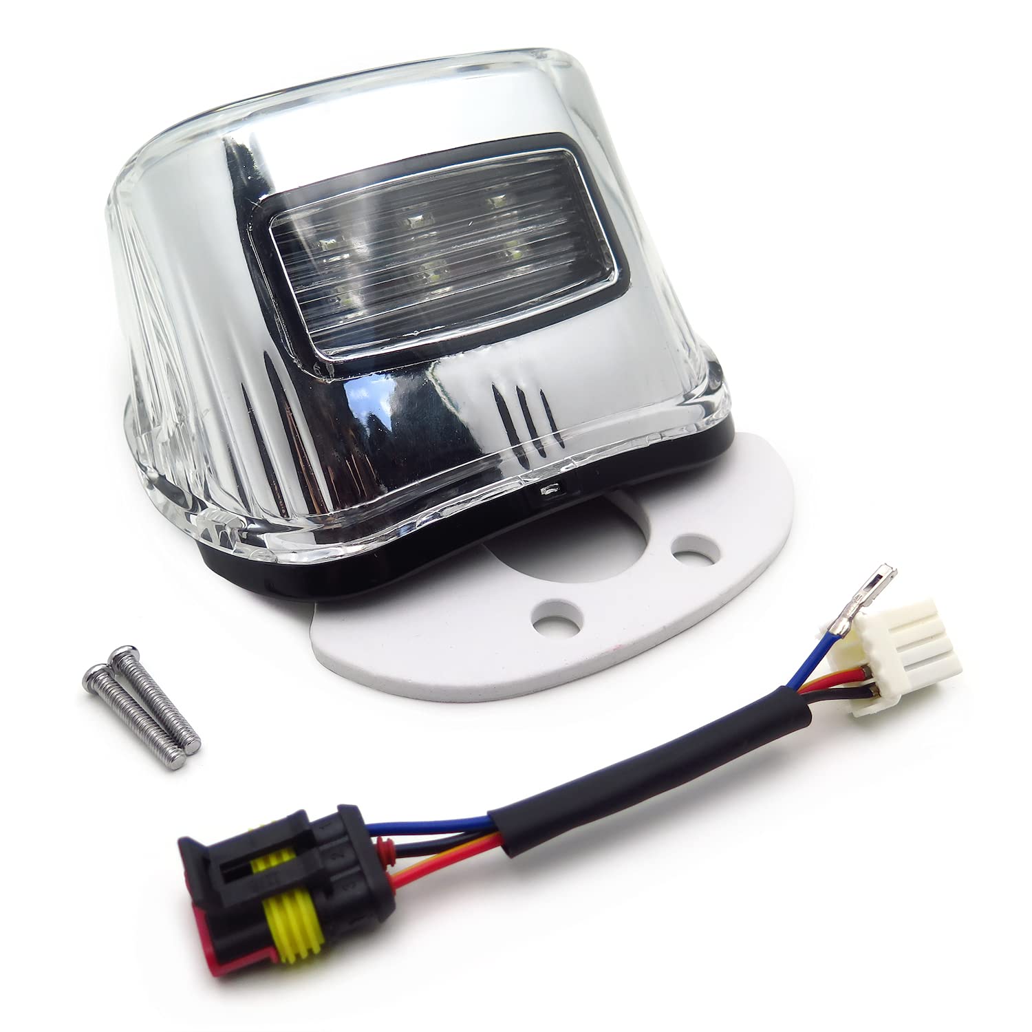 HTTMT MT355-SL-C-C Tail Brake Light Compatible with Harley Davidson FLT FLST FXST Dyna Sportster 1999-Later Clear Lens - Image 4