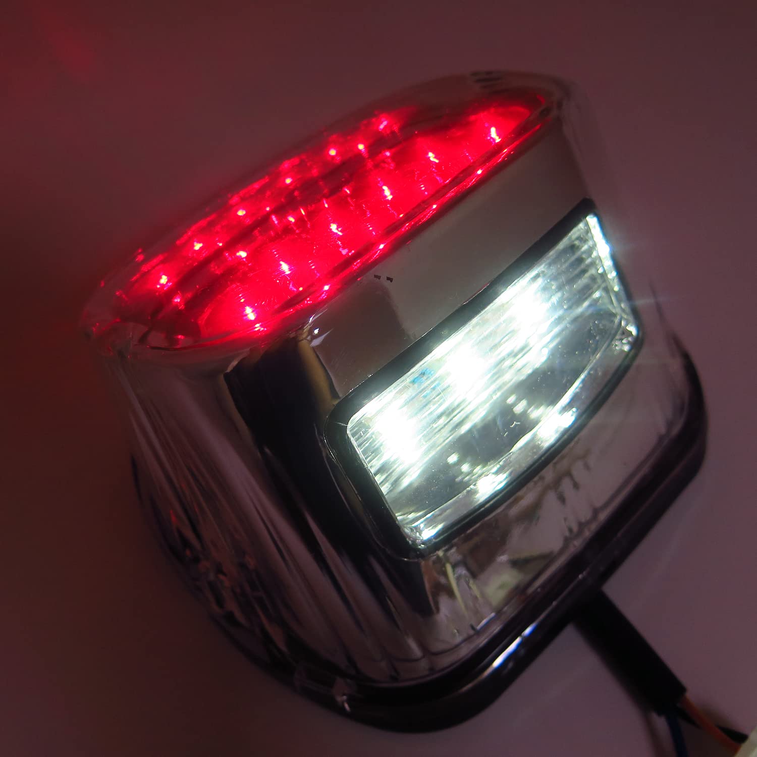 HTTMT MT355-SL-C-C Tail Brake Light Compatible with Harley Davidson FLT FLST FXST Dyna Sportster 1999-Later Clear Lens - Image 6