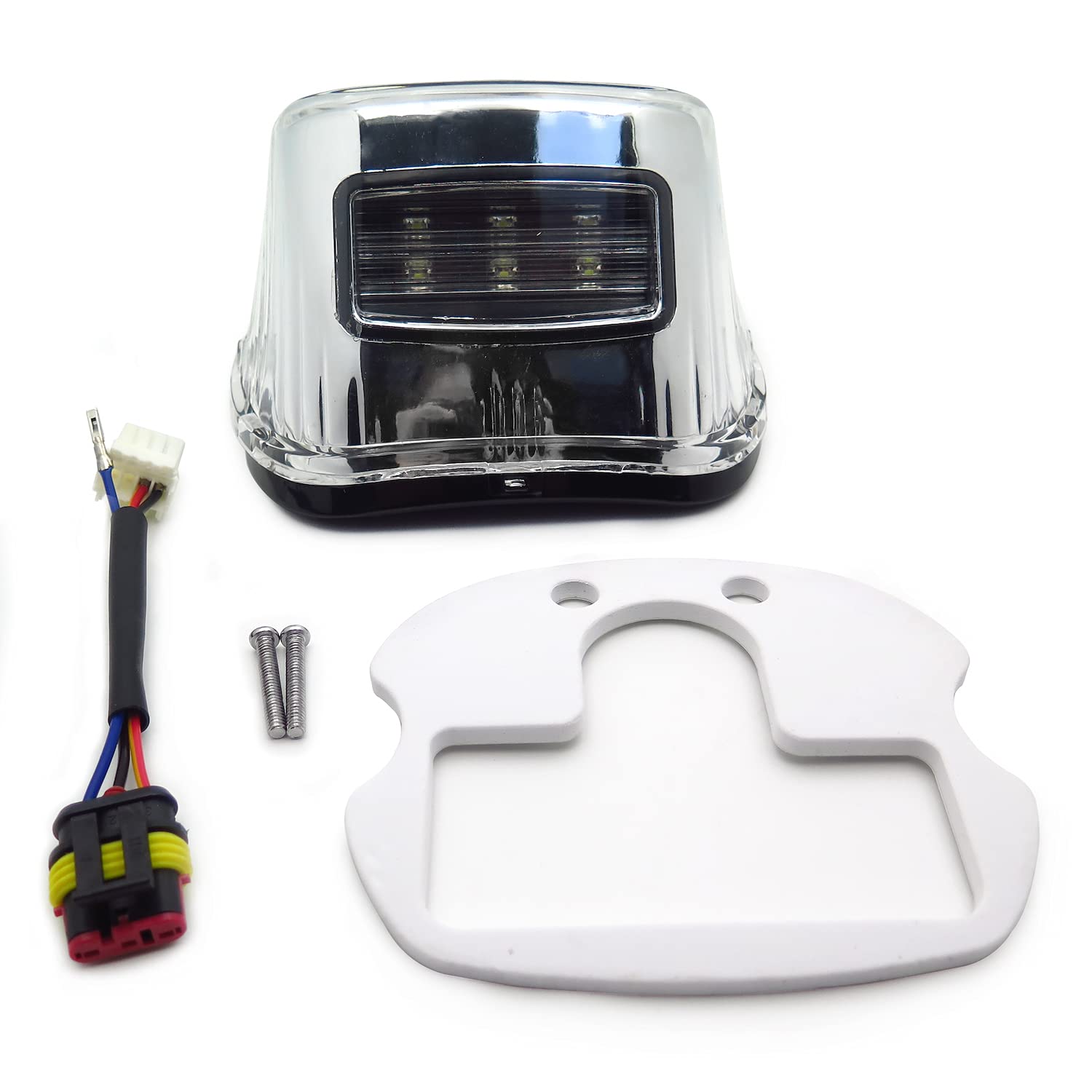 HTTMT MT355-SL-C-C Tail Brake Light Compatible with Harley Davidson FLT FLST FXST Dyna Sportster 1999-Later Clear Lens - Image 8