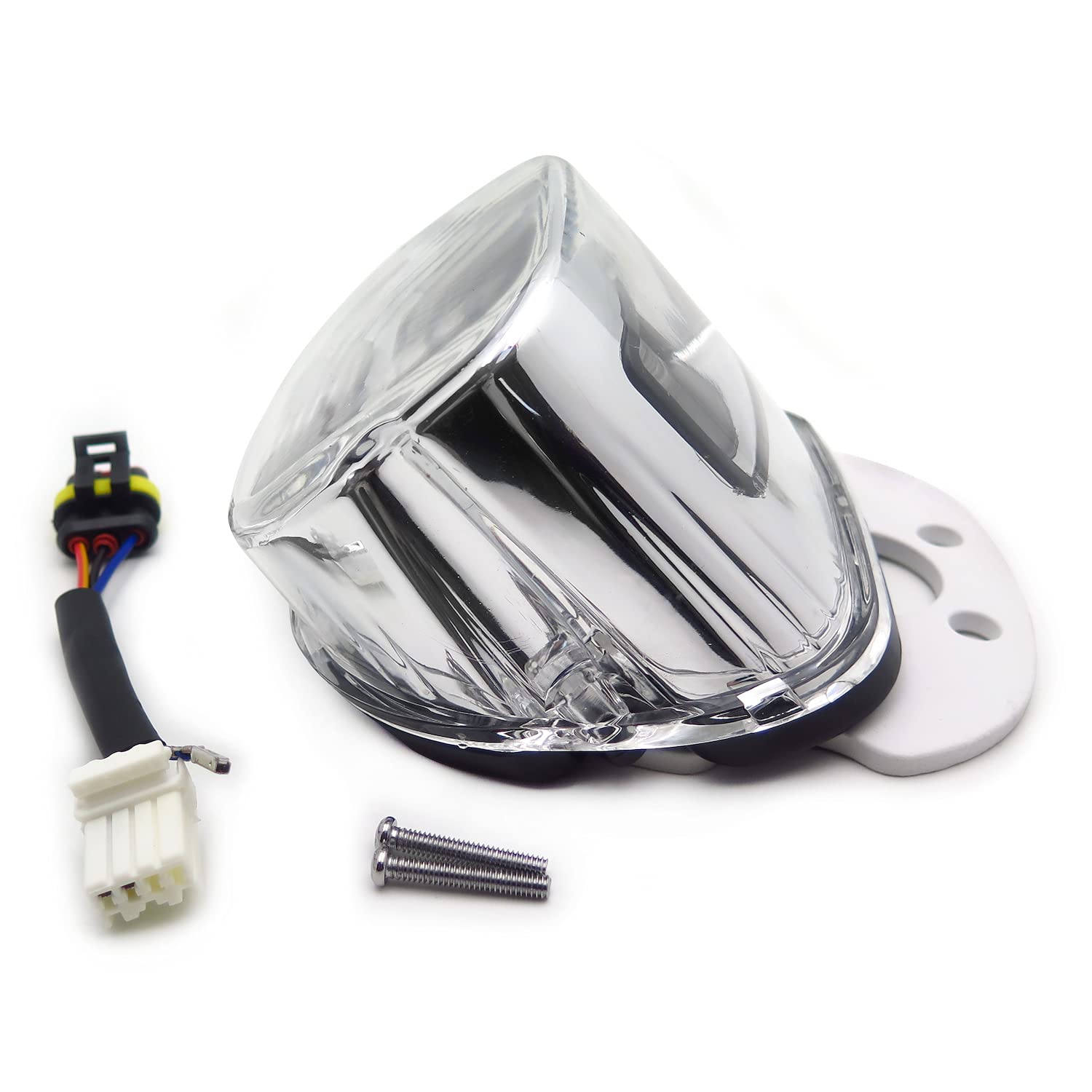 HTTMT MT355-SL-C-C Tail Brake Light Compatible with Harley Davidson FLT FLST FXST Dyna Sportster 1999-Later Clear Lens - Image 9