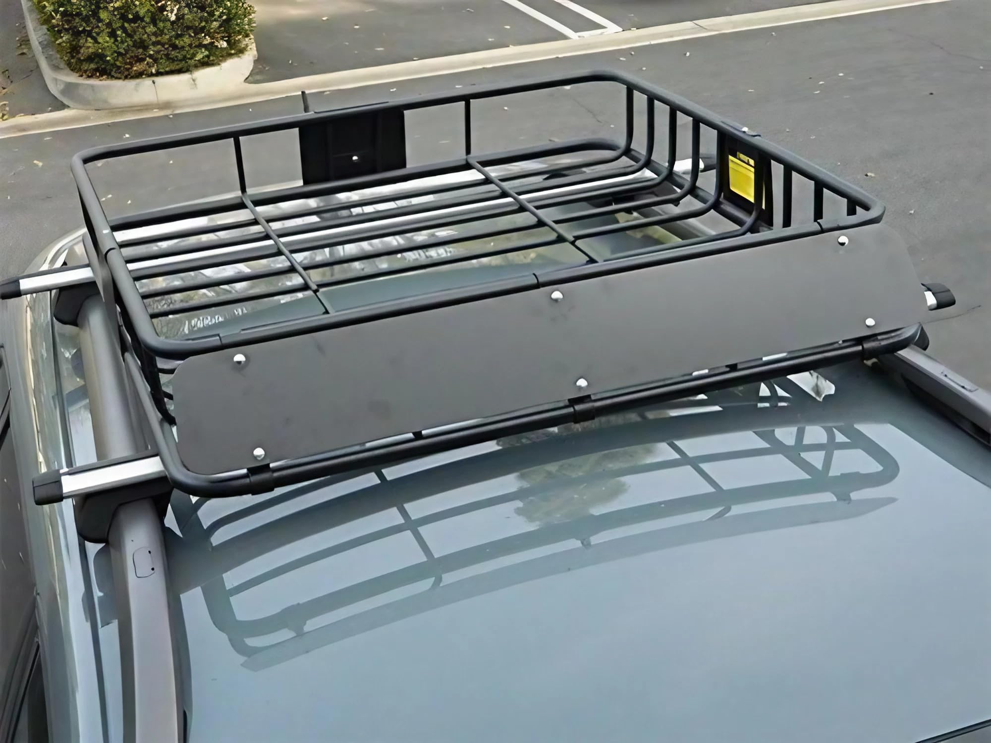 HTTMT MT371-029-M Black Universal Roof Rack Cargo Car Top Luggage Holder Carrier Basket Travel SUV - Image 6