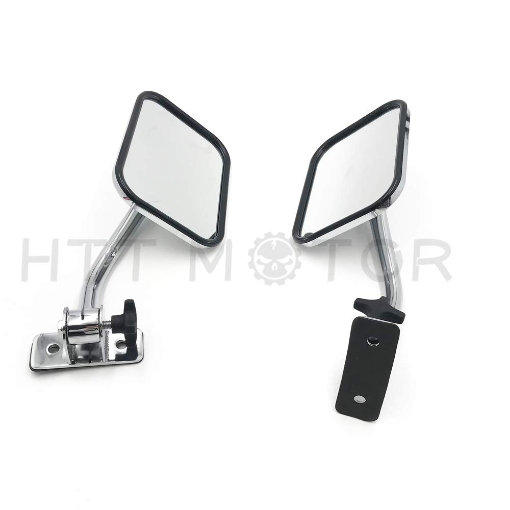 HTTMT MT371-032- Compatible with 2 X Jeep Side View Mirror Wrangler JK TJ 96-17 Door off Rear Rectangular Hinge - Image 4