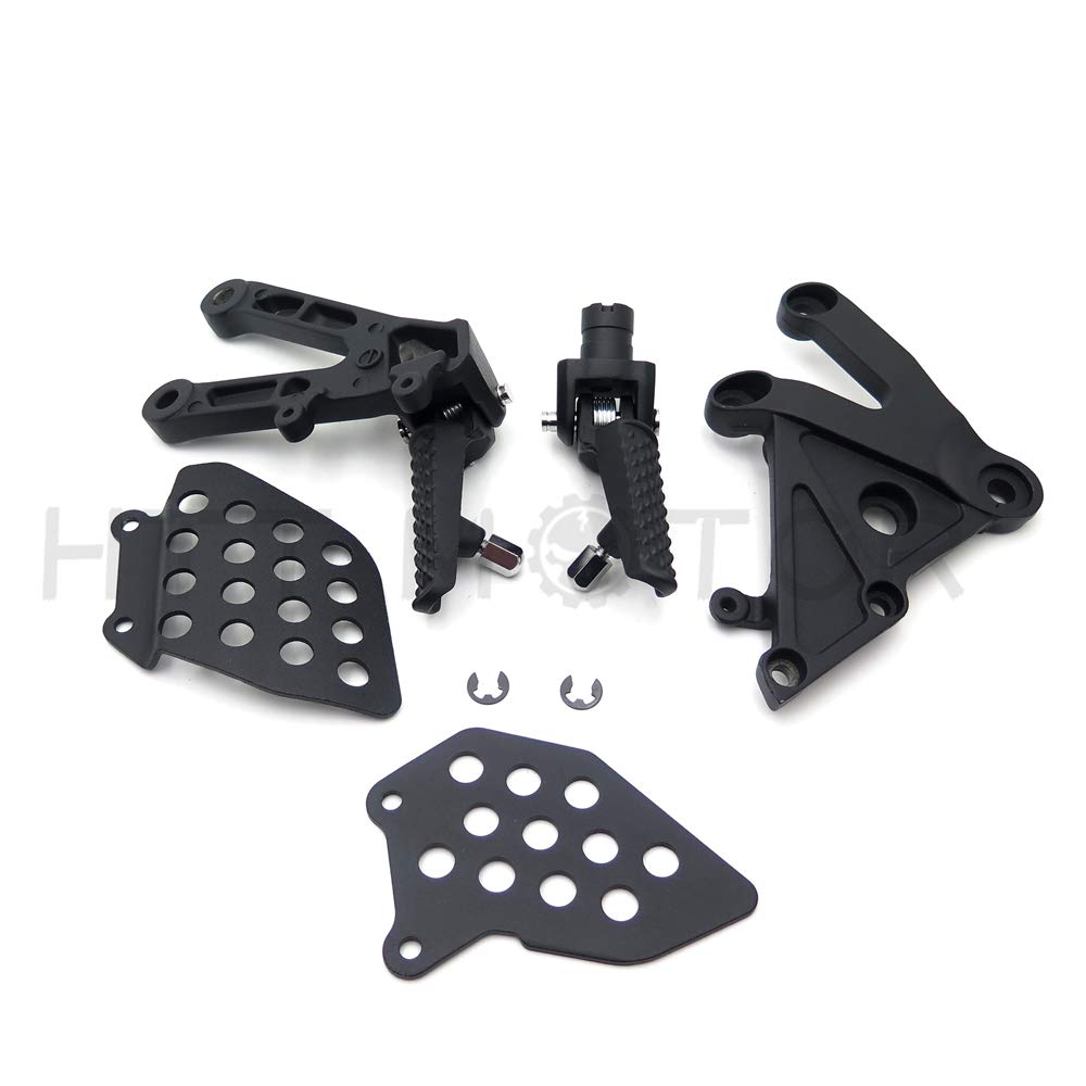HTTMT MT390-007-BK Black Front Rider Foot Pegs Bracket Compatible with Cbr600Rr 2003 2004 2005 2006 - Image 4