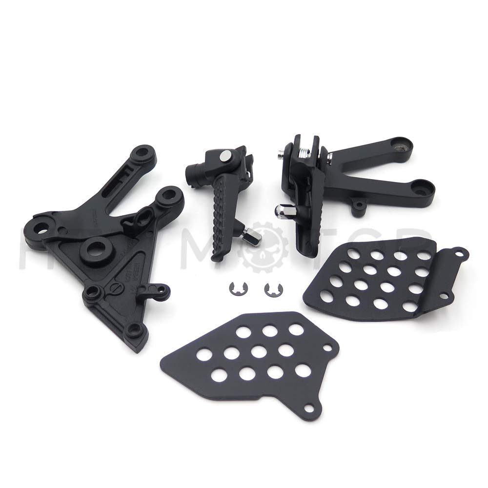HTTMT MT390-007-BK Black Front Rider Foot Pegs Bracket Compatible with Cbr600Rr 2003 2004 2005 2006 - Image 5