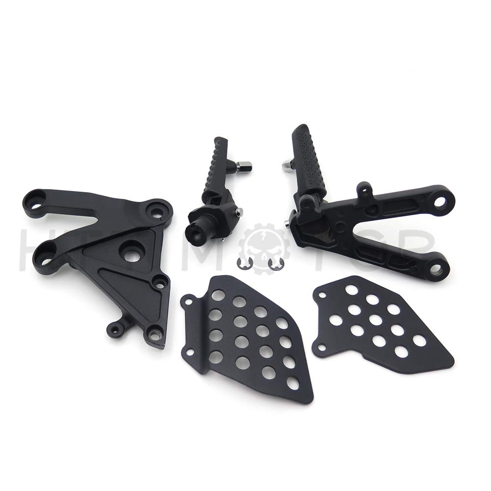HTTMT MT390-007-BK Black Front Rider Foot Pegs Bracket Compatible with Cbr600Rr 2003 2004 2005 2006 - Image 6