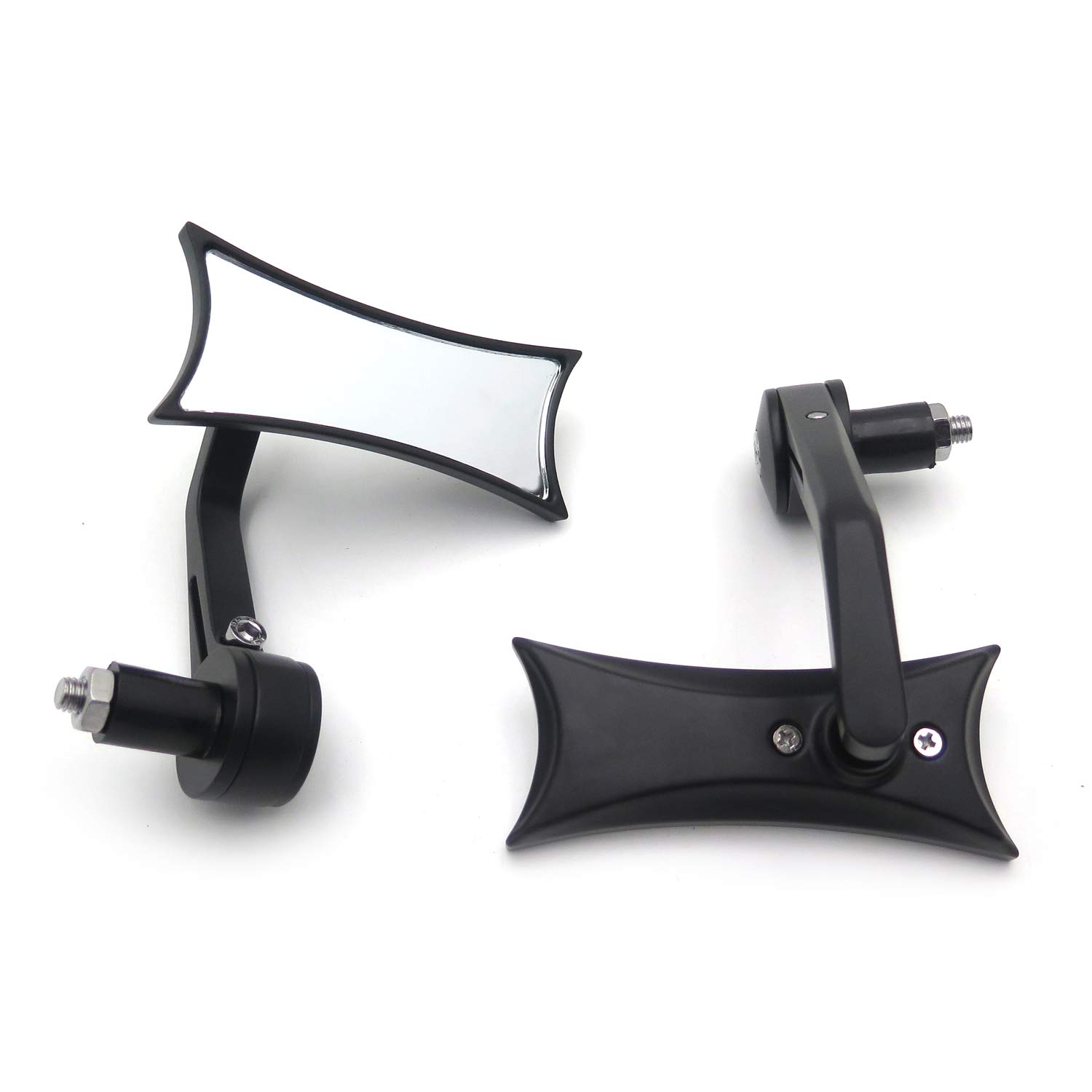 HTTMT MT400-004- Universal Black Bar End Compatible with Suzuk Kawasak Yamah H-D Compatible with any 7/8" or 1" diameter Handle Bar - Image 8