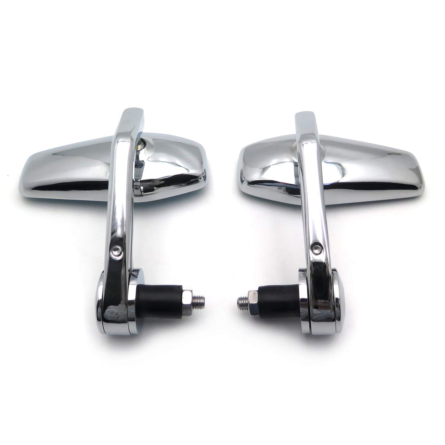 HTTMT MT400-005-CD Chrome Bar End Mirrors Compatible with Suzuk Kawasak Yamah H-D Compatible with any 7/8 Inches or 1 Inch diameter Handle - Image 6