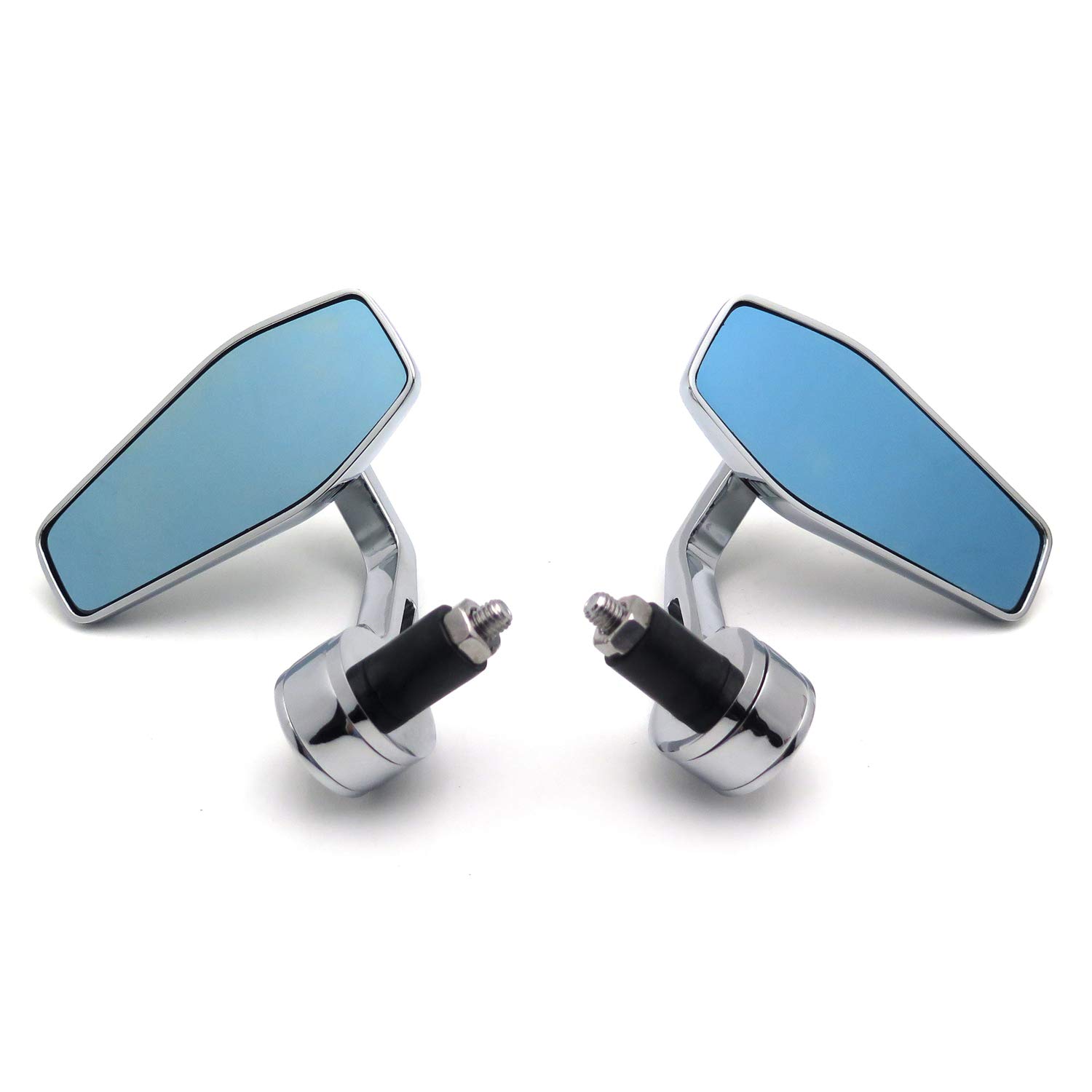 HTTMT MT400-005-CD Chrome Bar End Mirrors Compatible with Suzuk Kawasak Yamah H-D Compatible with any 7/8 Inches or 1 Inch diameter Handle - Image 7