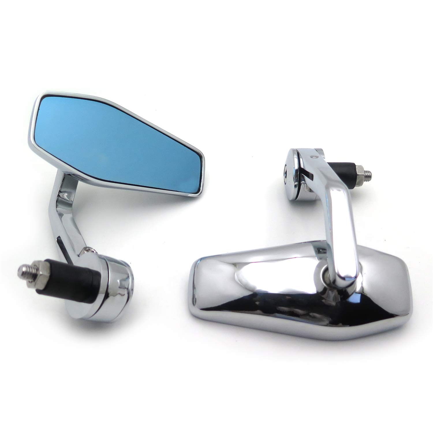 HTTMT MT400-005-CD Chrome Bar End Mirrors Compatible with Suzuk Kawasak Yamah H-D Compatible with any 7/8 Inches or 1 Inch diameter Handle - Image 8
