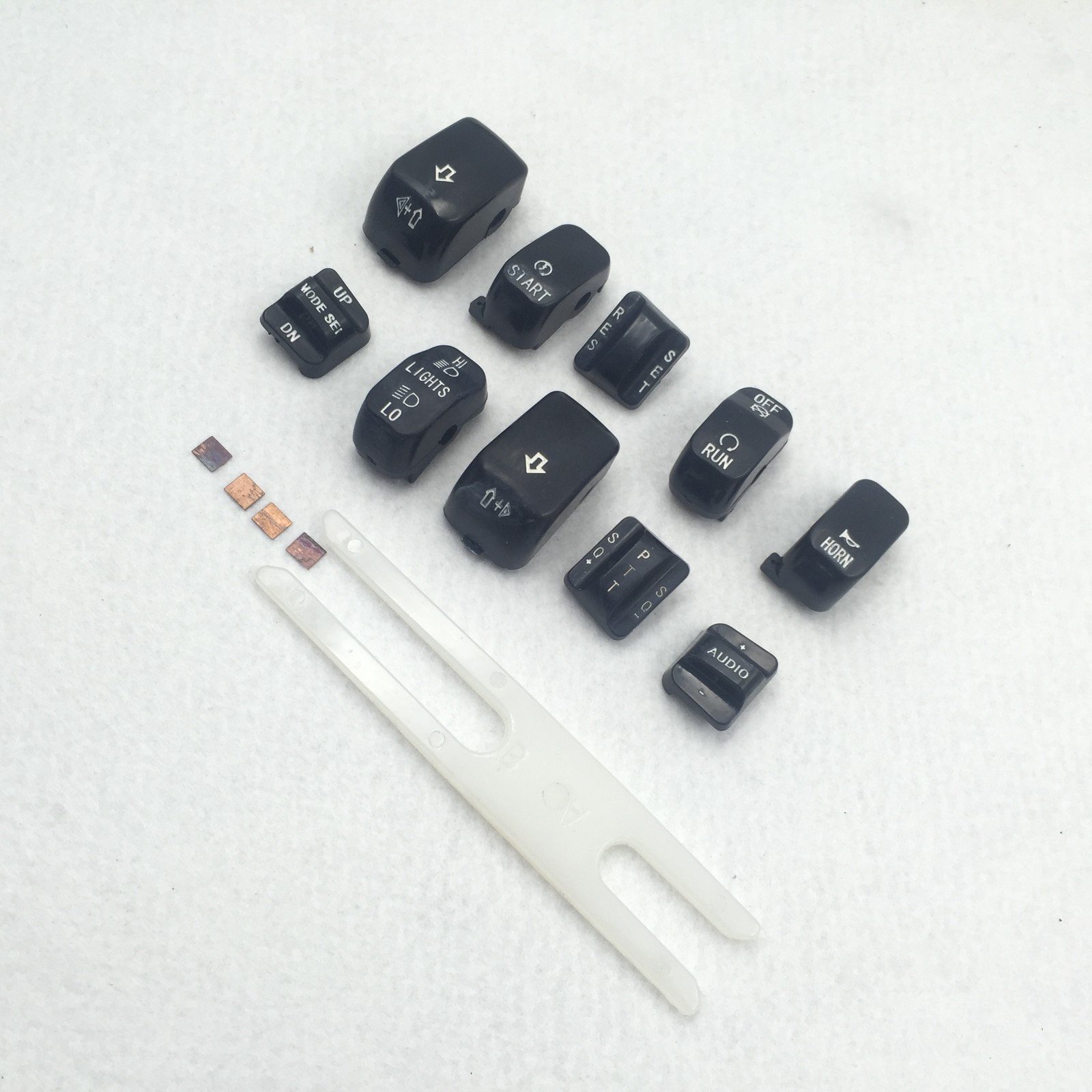 SEMT- Motorcycle Black Hand Controls Switch Housing Buttons Caps Cover Compatible With Harley Touring 1996-2013 FLHTCU/FLHTK/FLTR/FLTRU and 2009-2013 FLHTCUTG [B074MJB2PP] - Image 3