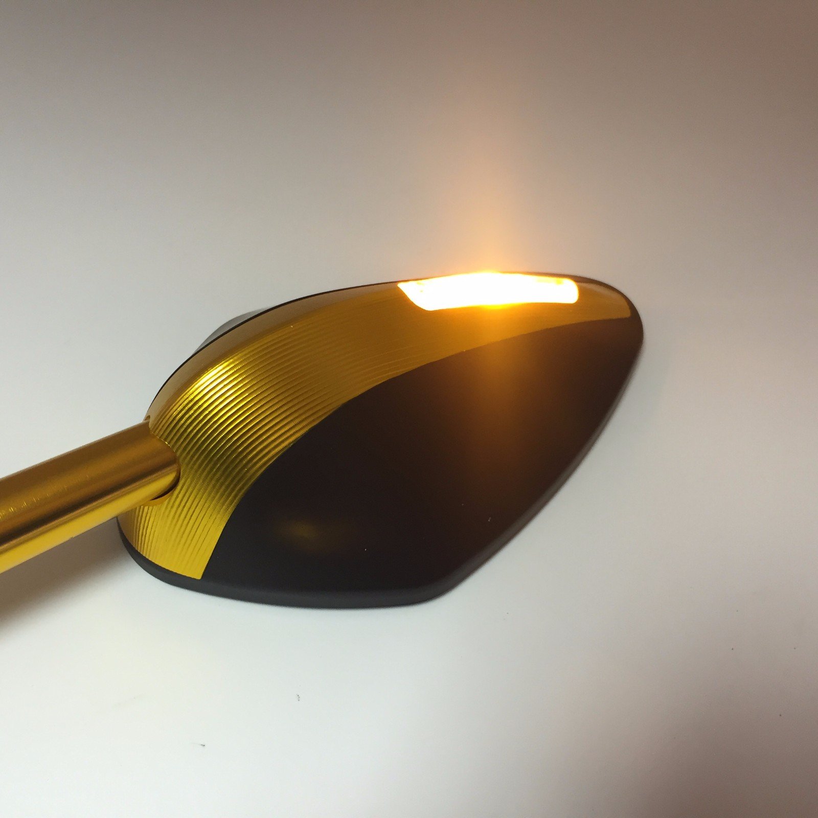 HTTMT MT422- Motorcycle CNC Yellow Rear View LED Turn Signal Side Mirrors Compatible with 8mm 10mm Bolt Screw Yamaha FZ1 FZ6 Suzuki GSR600 Boulevard Intruder CB1000R CBF600 CBR125R Shadow - Image 6