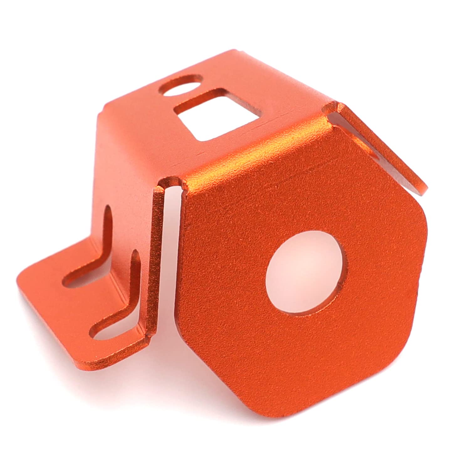 HTTMT- Orange Rear Brake Fluid Reservoir Guard Protector Compatible with 21-22 KTM 390 Adventure ADV390 [P/N:GZSP-K3-024] - Image 3