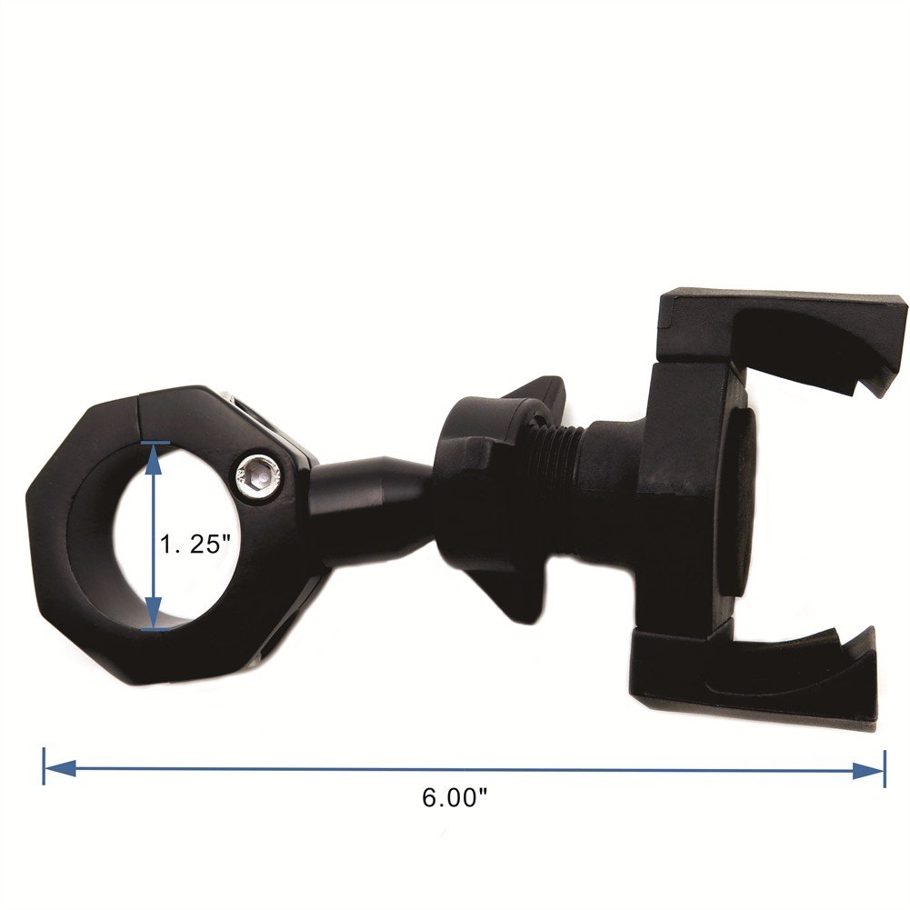 SEMT- Universal 1.25" 1-1/4" Motorcycle Bicycle Handlebar Phone Mount 360 - Cell Phone Holder/GPS Holder- Compatible With Harley Kawasaki Suzuki BMW Ducati [B074MK7ZTS] - Image 4